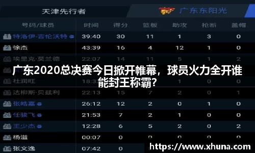 广东2020总决赛今日掀开帷幕,球员火力全开谁能封王称霸?