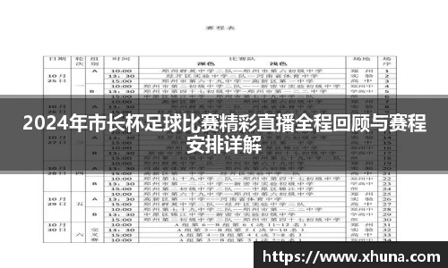 2024年市长杯足球比赛精彩直播全程回顾与赛程安排详解