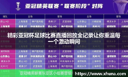 精彩亚冠杯足球比赛直播回放全记录让你重温每一个激动瞬间